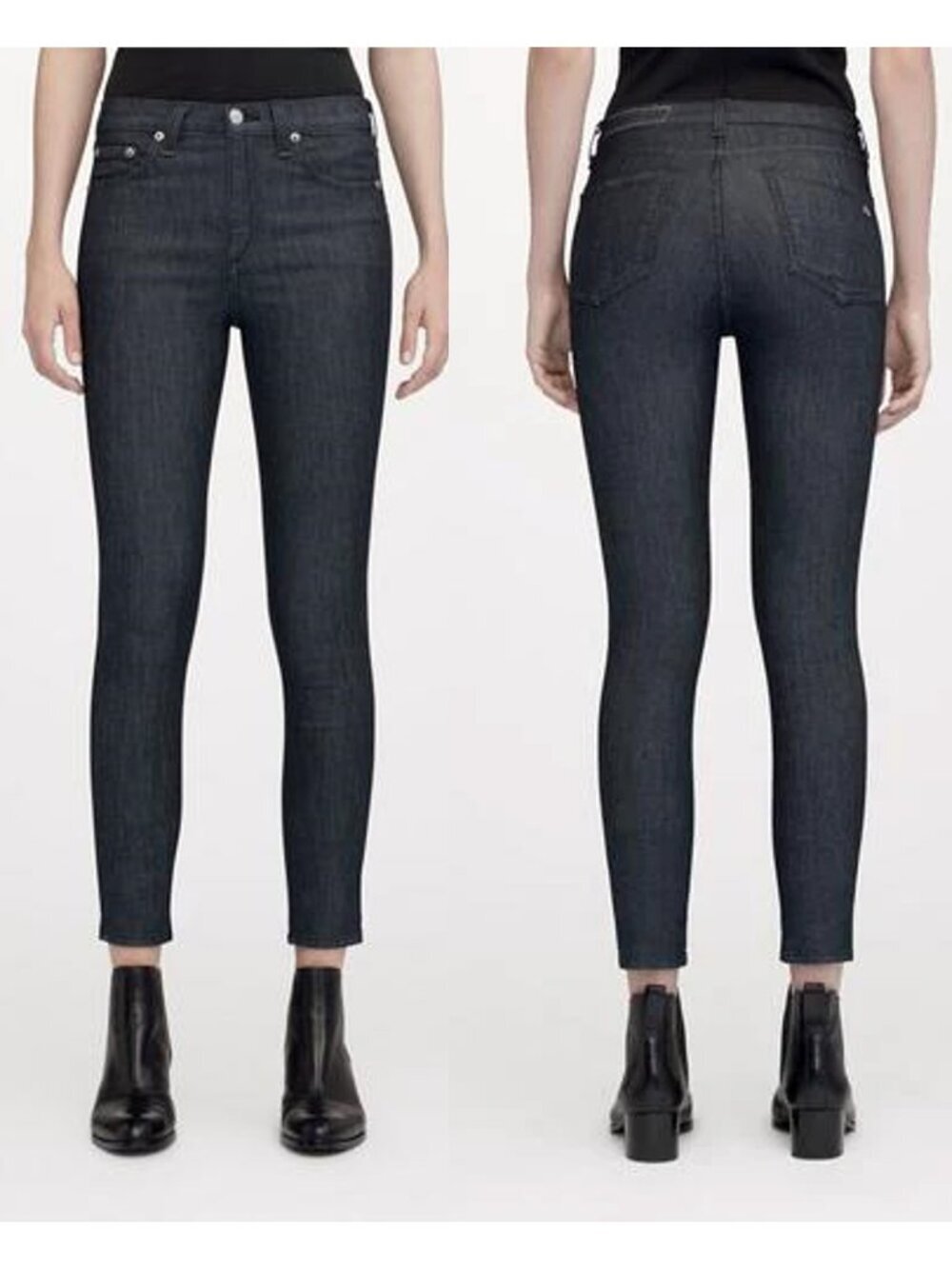 Rag & Bone Classic High Rise Ankle Skinny Jeans in Indigo Size 29